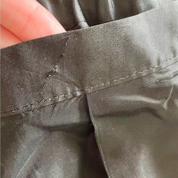 Vintage 80s black taffeta maxi skirt size medium M - Picture 6 of 8
